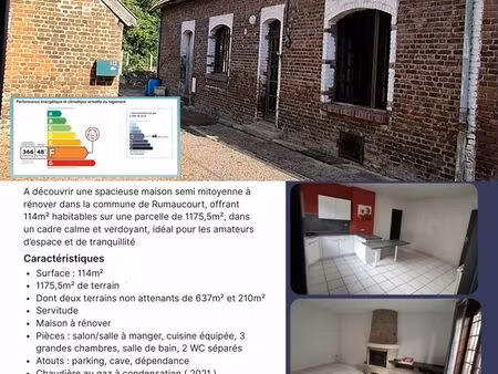 maison à vendre rumaucourt