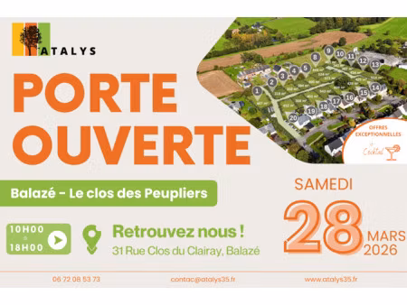 vente terrain 400 m² balazé (35500)