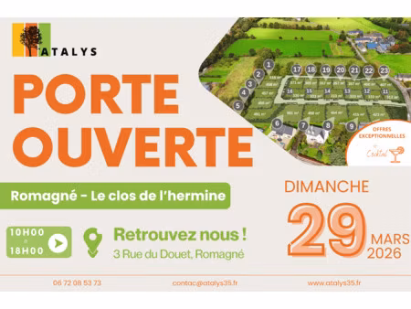 vente terrain 333 m² romagné (35133)