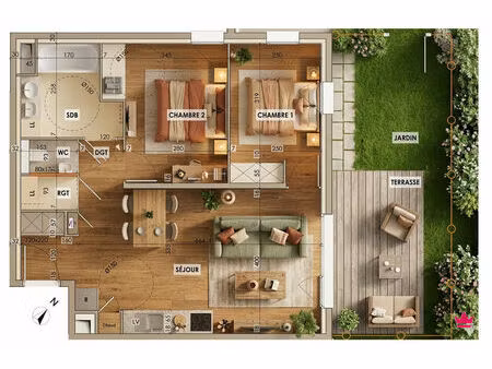 vivez en rez-de-jardin au c?ur d'excenevex ? appartement t3 neuf avec terrasse & jardin pr