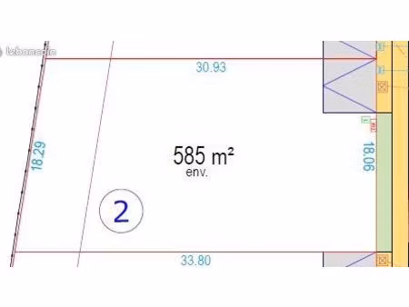 terrain 580 m² reims