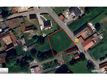 terrain à bâtir à 20 min d’arras – 37 m de façade – 1 150 m² – sombrin (62810)