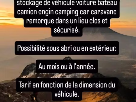 location/ stockage caravane & camping-car