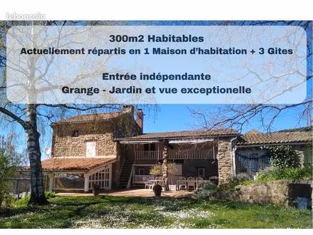 superbe ensemble immobilier : maison d’habitation et 3 gîtes classés