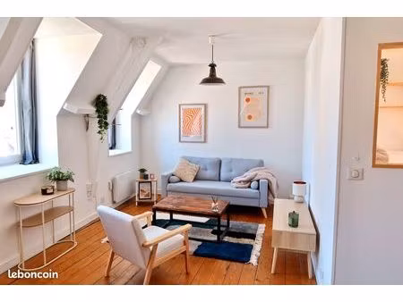 t2 meublé rénové – hyper centre saint-brieuc – charme & confort