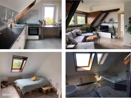 saverne prox centre: beau f3 (60 m2)  garage  libre 20/5