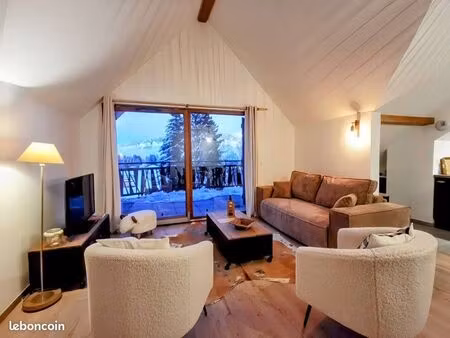 la féclaz   rare et magnifique t2 à louer meublé et équipé avec parking couvert et terrass