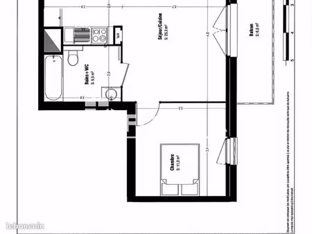 appartement 2 pièces 41 m²