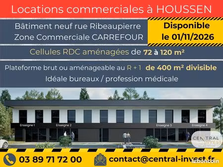 locations commerciales houssen