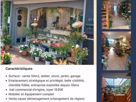 fond de commerce fleuriste
