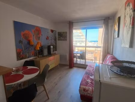 canet-plage marina – t2 meublé 35 m² – vue mer – résidence sécurisée