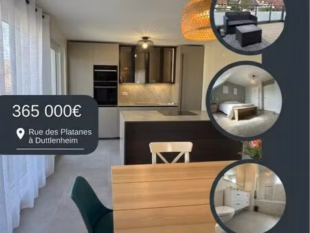 duttlenheim  appartement 5 pièces de 111m2 au sol avec terrasse plein ciel neuf