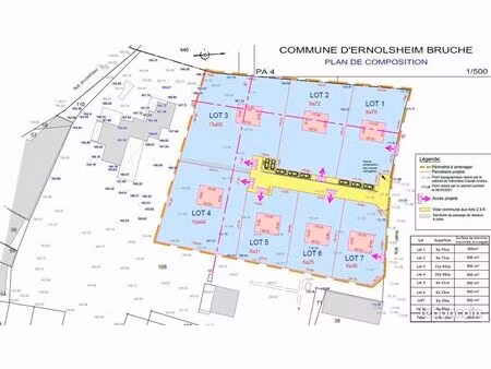opportunité - terrain à bâtir - libre d'architecte - ernolsheim-sur-bruche