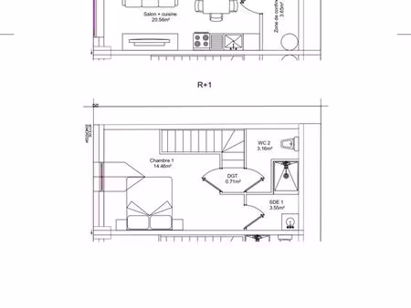 ferme 2 pièces 47 m²