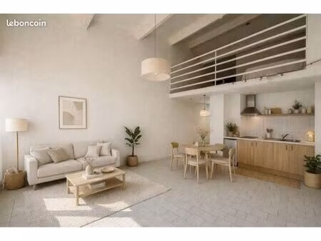 t2 duplex 48 m² avec balcon  mezzanine et parking – cavaillon