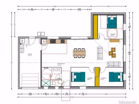 maison à louer à orouët  commune de saint jean de monts