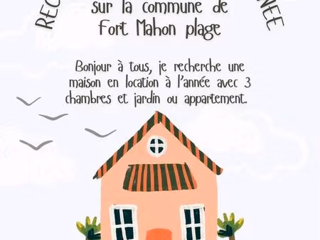 recherche location à l'année fort mahon plage