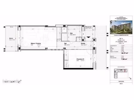 appartement 2 pièces 48 m²