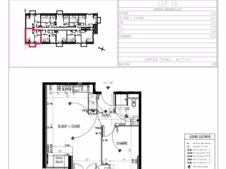 appartement 2 pièces 42 m²