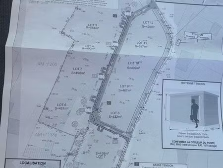 terrain viabilisé  nouveau lotissement