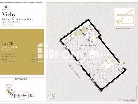 appartement 1 pièce 36 m²