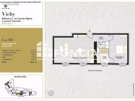 appartement 2 pièces 49 m²
