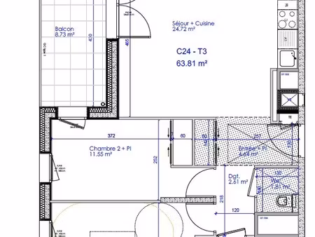 t3 neuf avec balcon et parking à sciez
