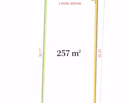 terrain constructible - 257 m2 - bonneuil sur marne