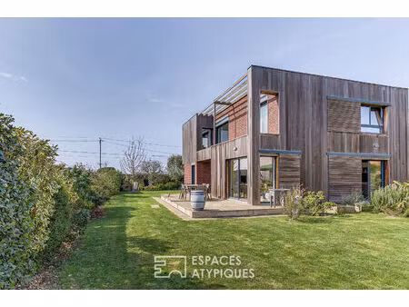 maison cubique bioclimatique d'architecte