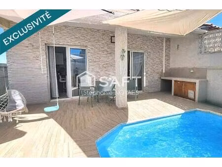 a vendre - maison t4 r+1 avec piscine et garage  proche des plages.