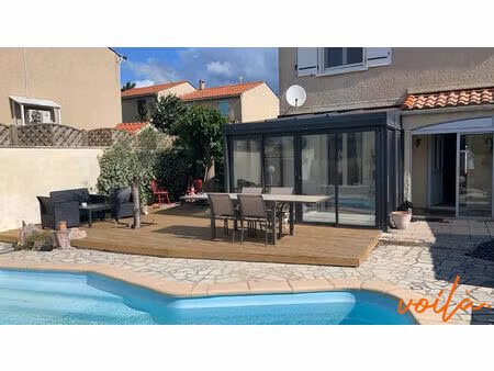 ref - mosaique2 - caunes minervois - maison 85m² - 3 chambres - garage - jardin - piscine