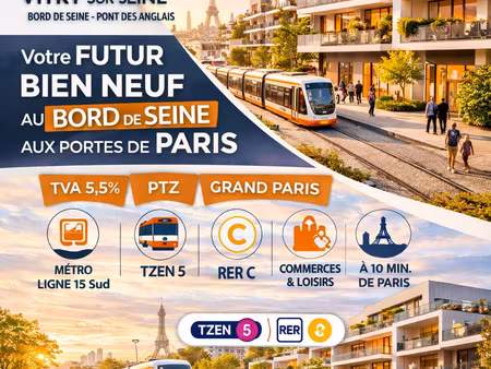 vente appartement 1 pièce 45 m² vitry-sur-seine (94400)