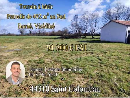 vente terrain à saint-colomban (44310) : à vendre / 492m² saint-colomban