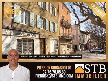 immeuble de rapport avec commerces à privas