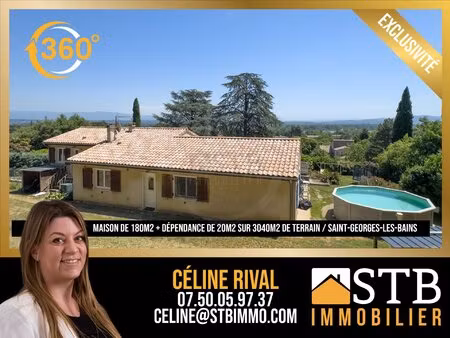 maison individuelle de 180m2 et dépendance de 20m2 sur terrain