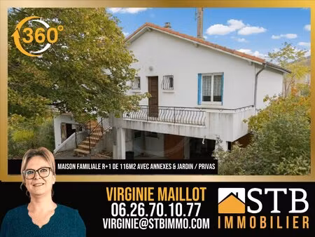 maison familiale avec annexes et jardin à privas