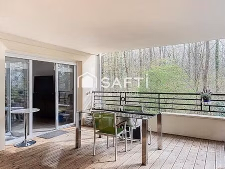 vivre entre ville et forêt - terrasse - balcon - double box