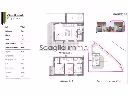 villa t4 neuve avec vue mer - 20110 propriano