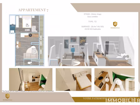 vente appartement 2 pièces 24 m² à fougeres (35300)  74 850 €