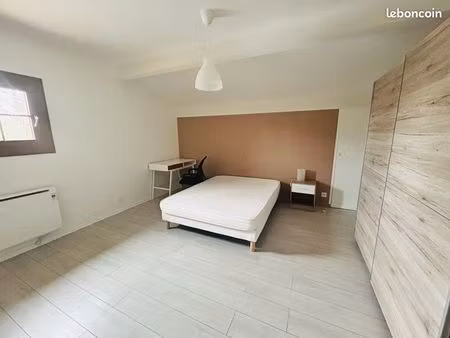 chambre 18m2 - grande maison avec jardin et parking - tram b à 50m