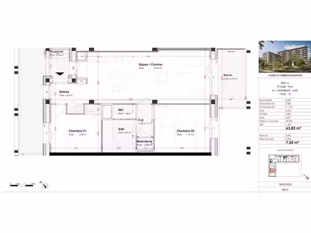 vente appartement 3 pièces 64 m² à ferney-voltaire (01210)  410 000 €