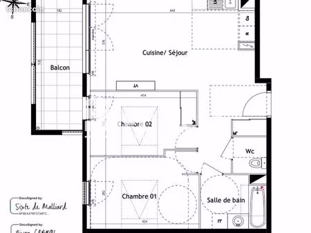 appartement 3 pièces 59 m²