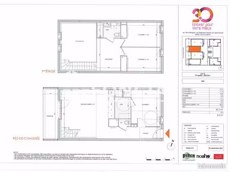 duplex 4 pièces 87 m²