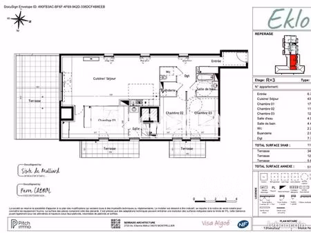 appartement 4 pièces 112 m²