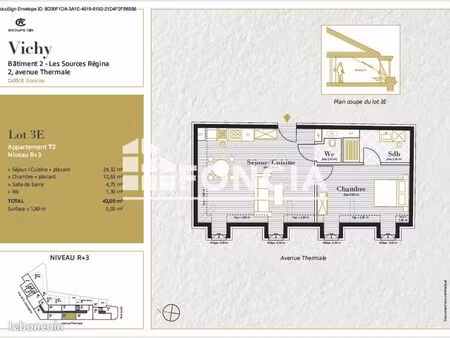 appartement 2 pièces 41 m²