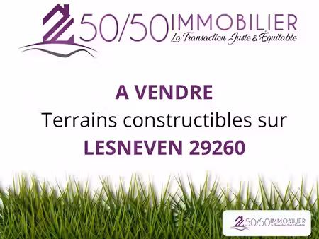 vente terrain à batir 412 m² à lesneven (29260)  65 500 €