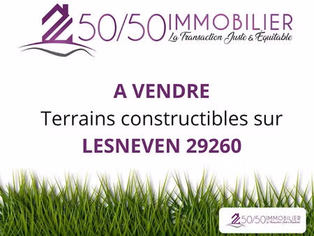 vente terrain à batir à lesneven (29260)  65 500 €