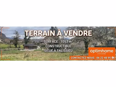 vente terrain 1053 m² à talissieu (01510)  80 000 €