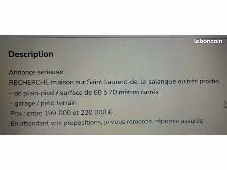 achat maison (agence immobilière s'abstenir)