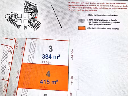 vente terrain 415 m² à staffelfelden (68850)  91 300 €